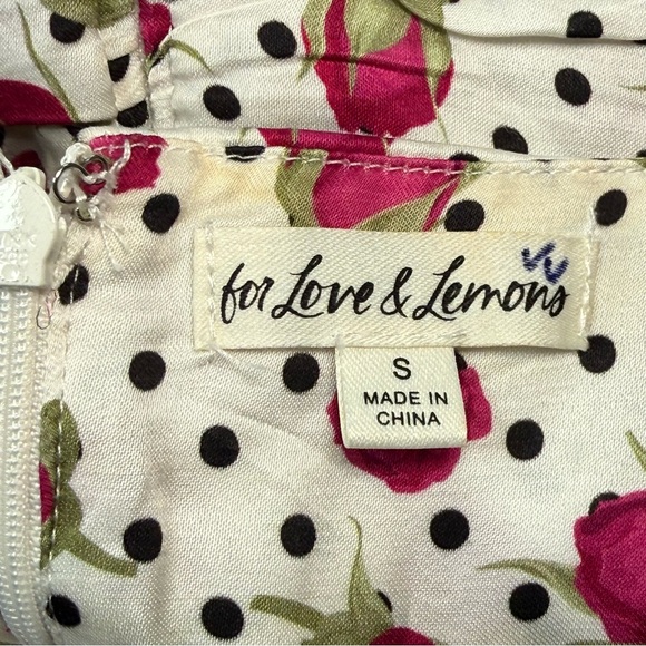 For Love & Lemons Betty Bud Rose Mini Dress Size S - Picture 6 of 14